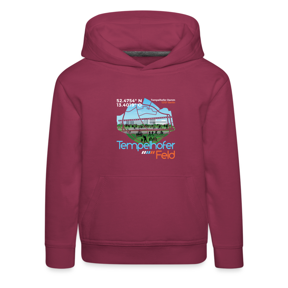 Tempelhofer Feld - Kinder Premium Hoodie - Bordeaux