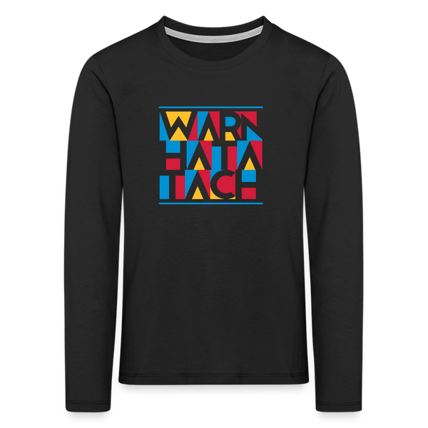Warn Hata Tach - Kinder Langarmshirt - Schwarz