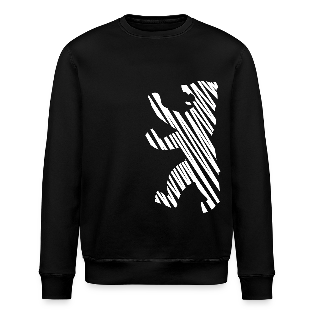 Berliner Bär im Netz - weiß - Unisex Bio Sweatshirt - Schwarz