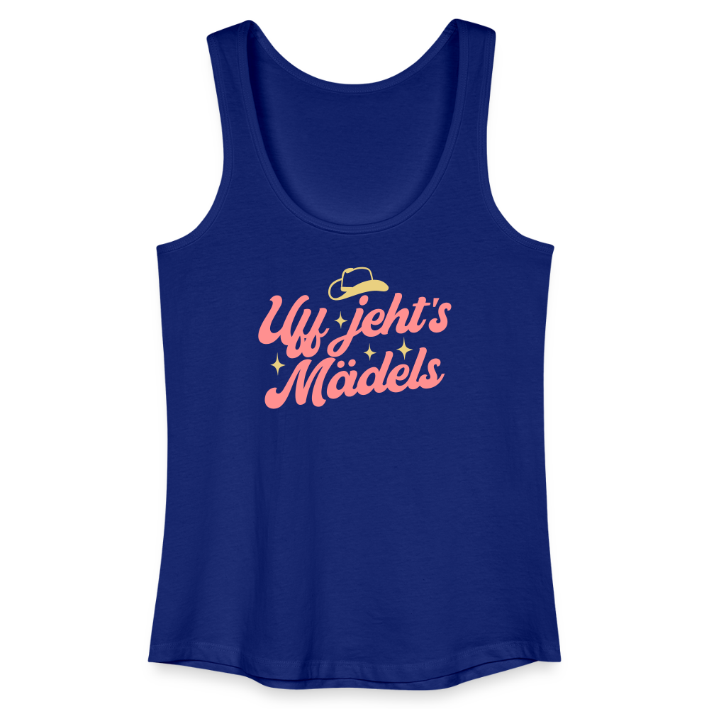 Uff jeht’s Mädels - Frauen Bio Tank Top - Königsblau