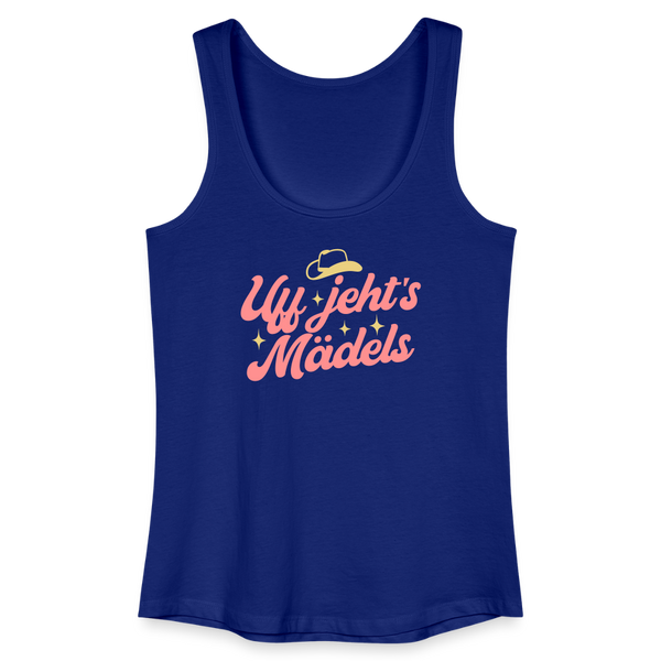 Uff jeht’s Mädels - Frauen Bio Tank Top - Königsblau