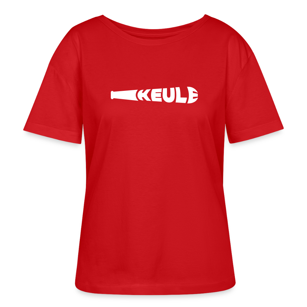 Keule - Relaxed Rundhals Frauen Bio-T-Shirt - Rot