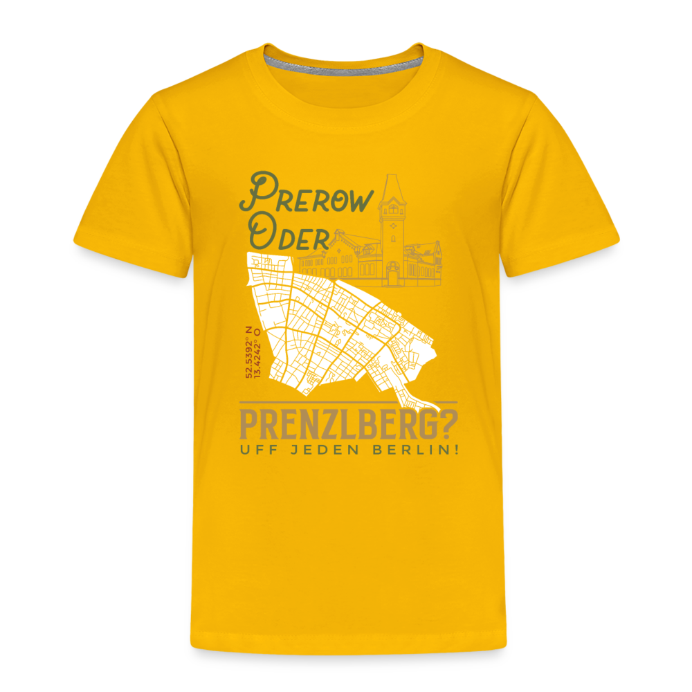 Prerow oder Prenzlberg - Kinder Premium T-Shirt - Sonnengelb