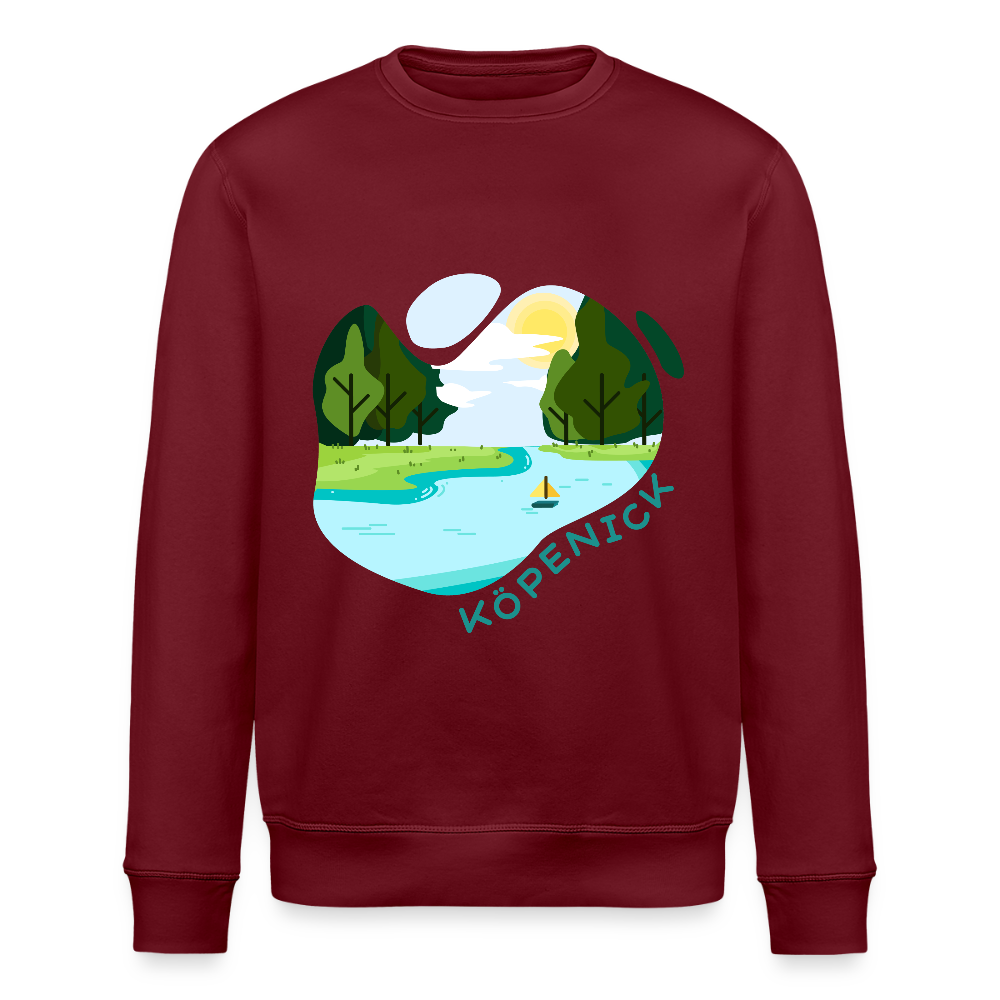 Köpenick am Wasser - Unisex Bio Sweatshirt - Burgunderrot