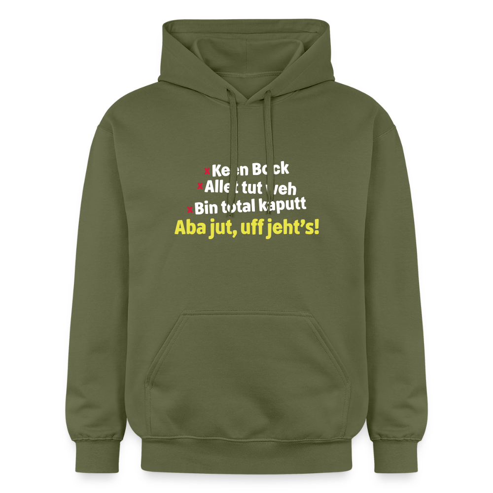 aba jut, uff jeht's! - Hoodie - Militärgrün