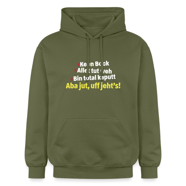 aba jut, uff jeht's! - Hoodie - Militärgrün