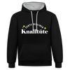 Echte Berliner Knalltüte - Kontrast Hoodie - Schwarz/Grau meliert