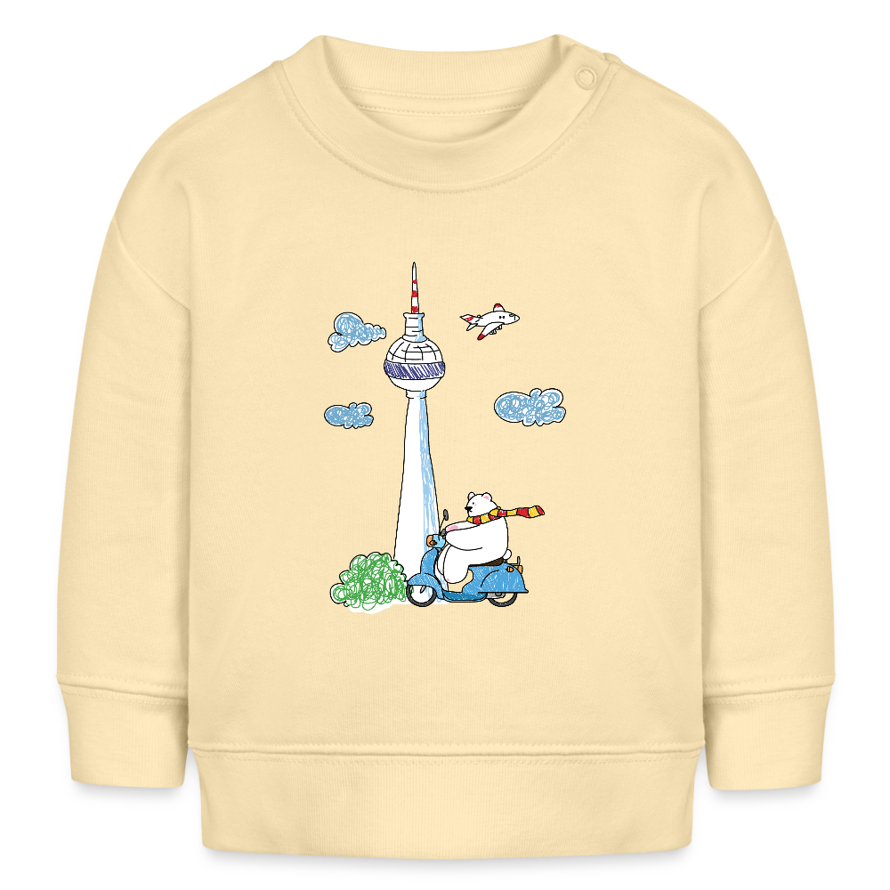 Roller Zum Berliner Fernsehturm - Baby Bio Pullover - Creme
