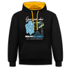 Georgien oder Gesundbrunnen - Kontrast Hoodie - Schwarz/Gold