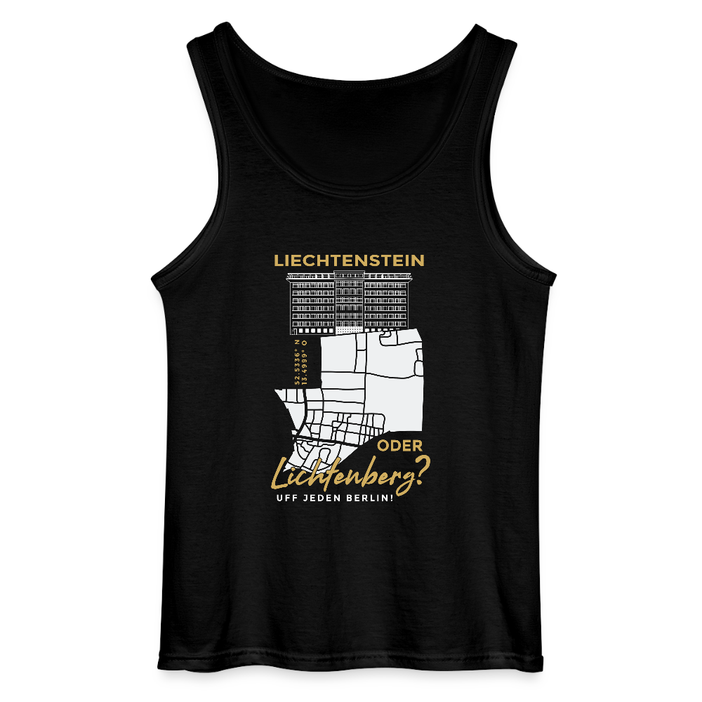 Liechtenstein oder Lichtenberg - Männer Tank Top - Schwarz