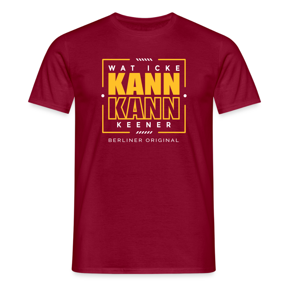 Wat Icke Kann, Kann Keener - Männer Premium T-Shirt - Ziegelrot