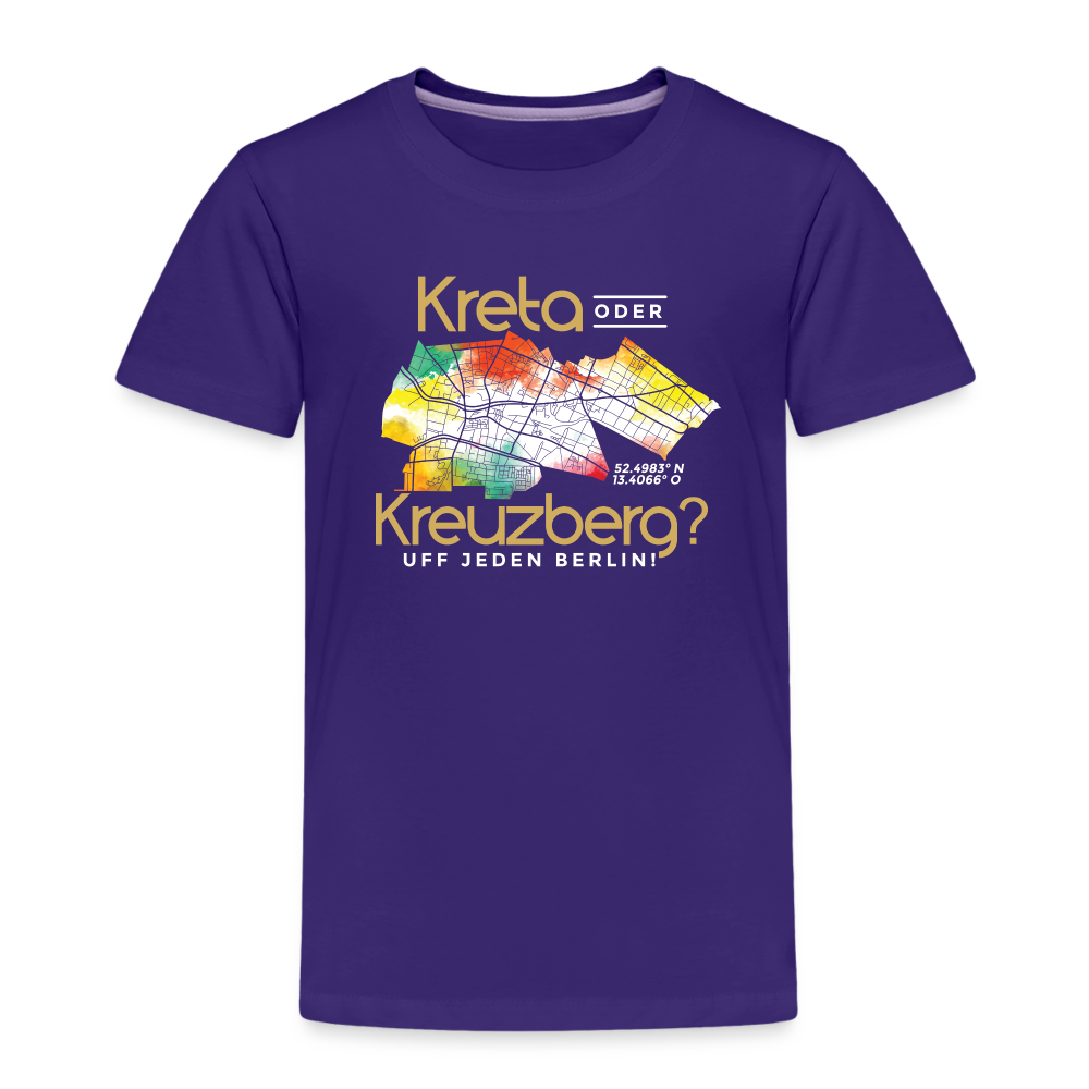 Kreta oder Kreuzberg - Kinder Premium T-Shirt - Lila