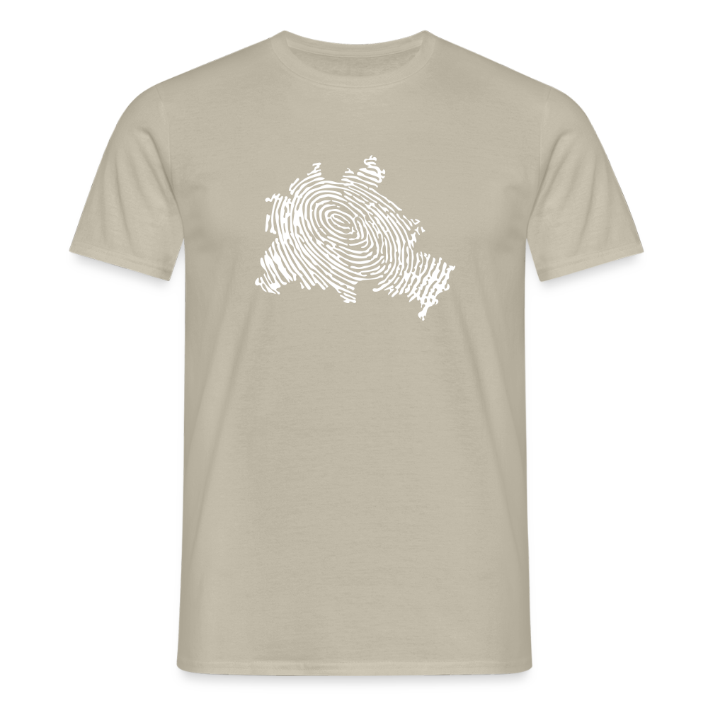Berliner Finger - Männer Premium T-Shirt - Sandbeige