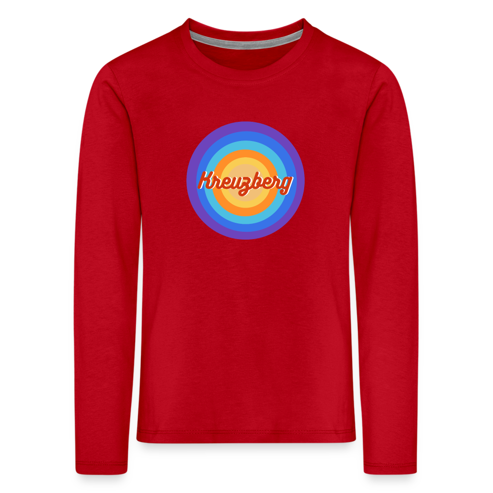 Kreuzberg Retro - Kinder Langarmshirt - Rot