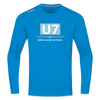 U7 - Männer Sport Langamshirt - Saphirblau