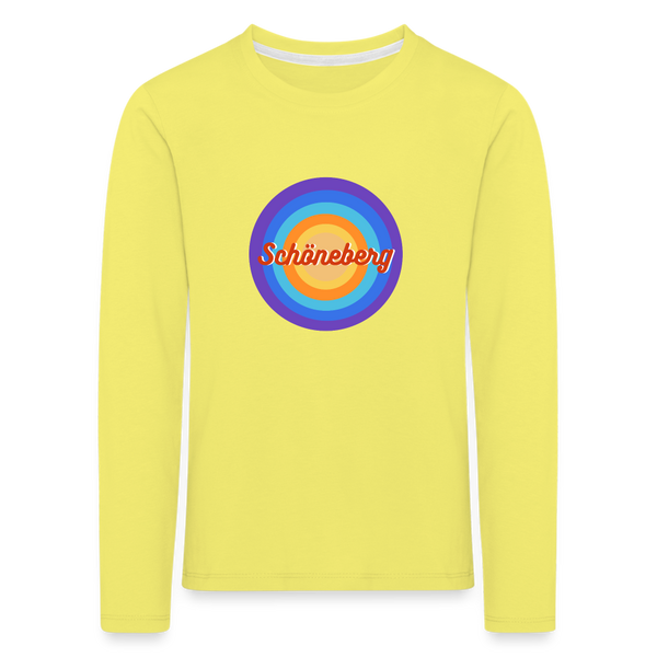 Schöneberg retro - Kinder Langarmshirt - Gelb