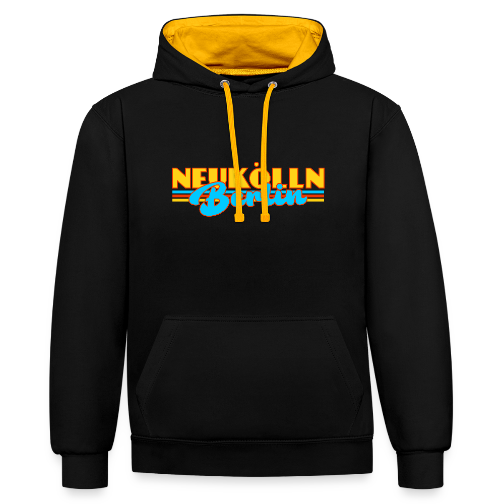 Neukölln Berlin Retro - Unisex Hoodie - Schwarz/Gold