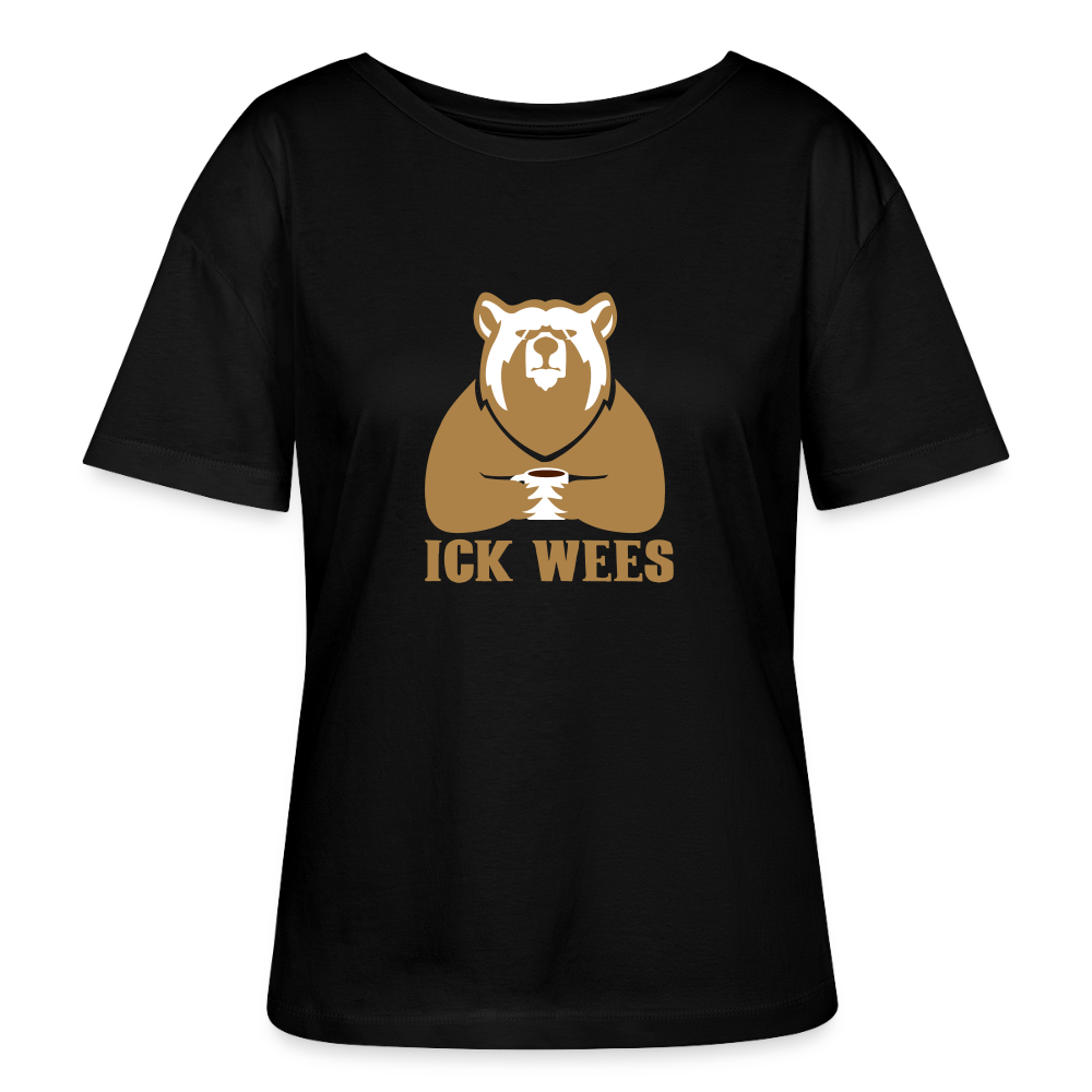 ick wees - Relaxed Rundhals Frauen Bio-T-Shirt - Schwarz