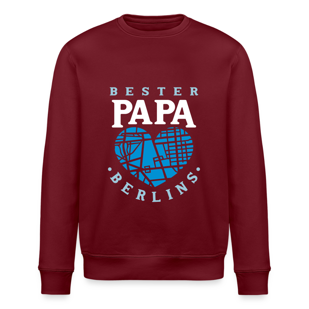 Bester Papa - Unisex Bio Sweatshirt - Burgunderrot