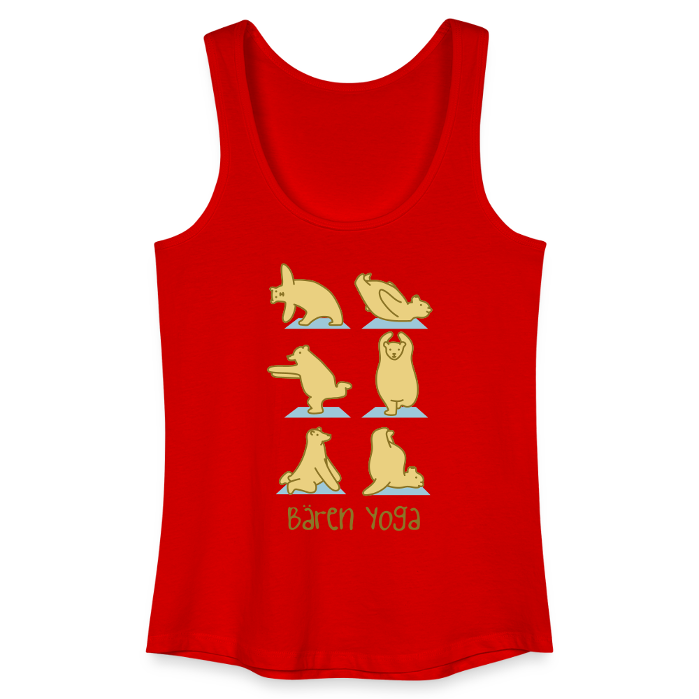 Bären Yoga - Frauen Bio Tank Top - Rot