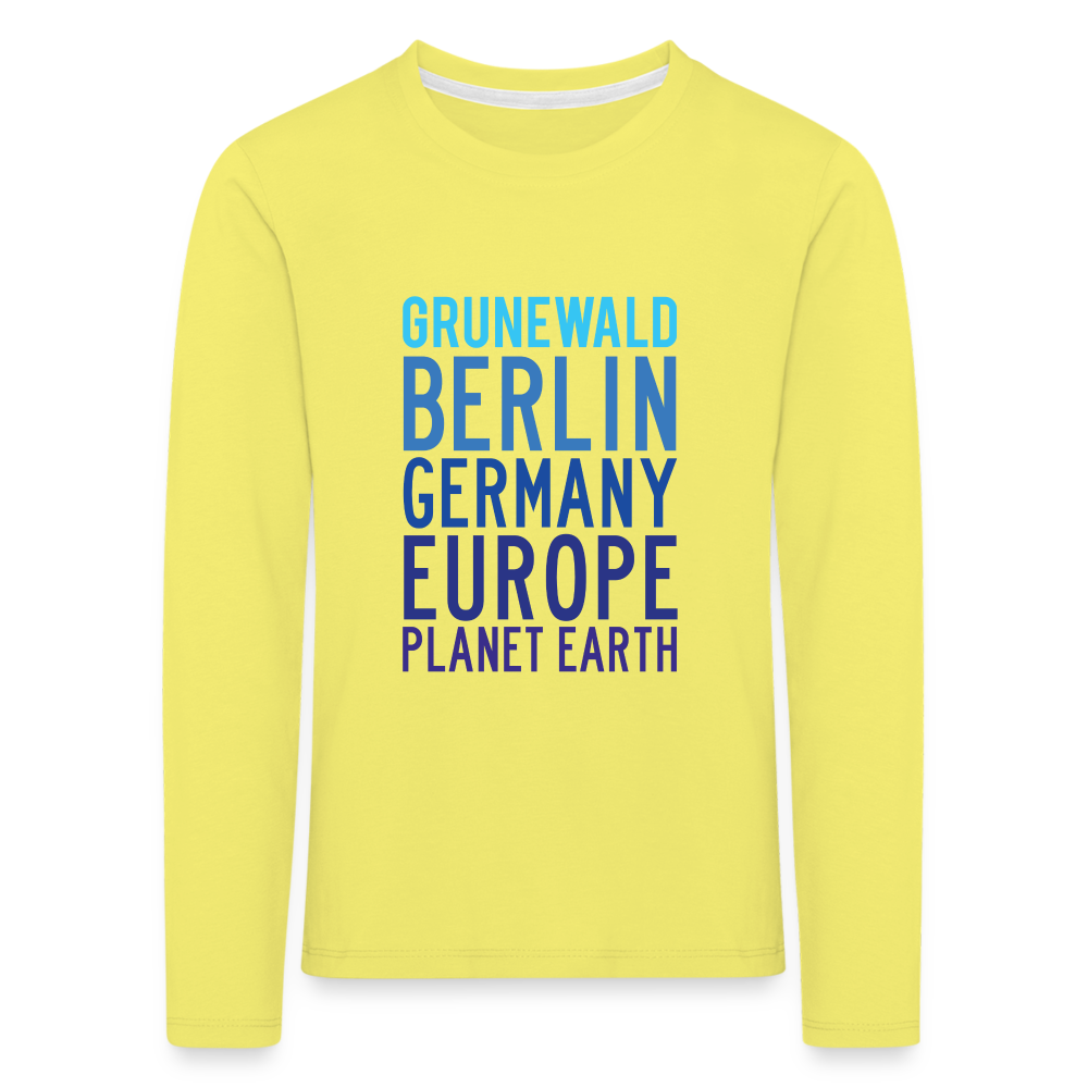 Grunewald Planet Earth - Kinder Langarmshirt - Gelb