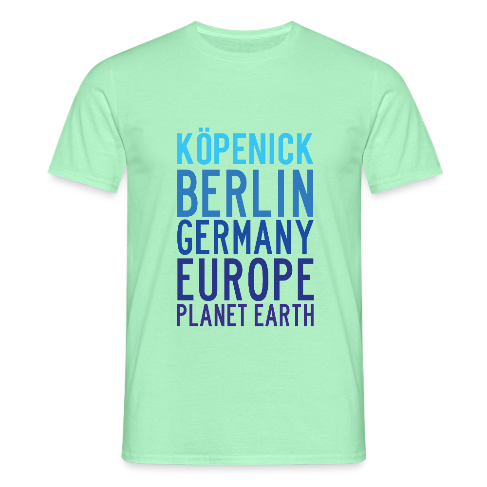 Köpenick Planet Earth - Männer Premium T-Shirt - Mintgrün