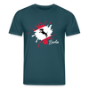 Berlin Klecks Hund - Unisex Bio T-Shirt - Dunkles Petrol