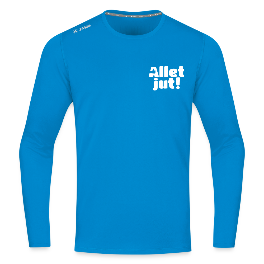 Allet Jut - Männer Sport Langamshirt - Saphirblau