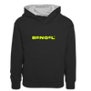 Bengel Berlin - Kinder Kontrast-Hoodie - Schwarz/Grau meliert