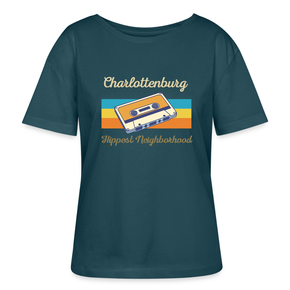 Charlottenburg Hippest Neighborhood - Relaxed Rundhals Frauen Bio-T-Shirt - Dunkles Petrol