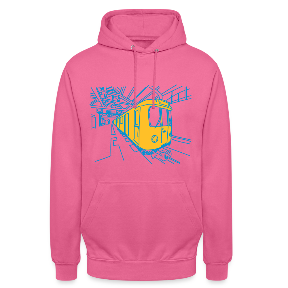 U-Bahn in Linien - Unisex Hoodie - Pink