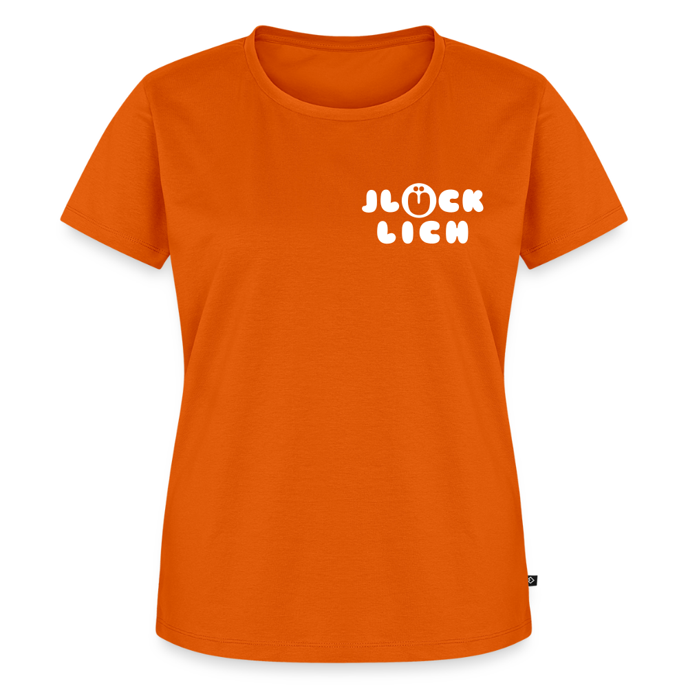 Jlücklich - Frauen Premium T-Shirt - Orange 