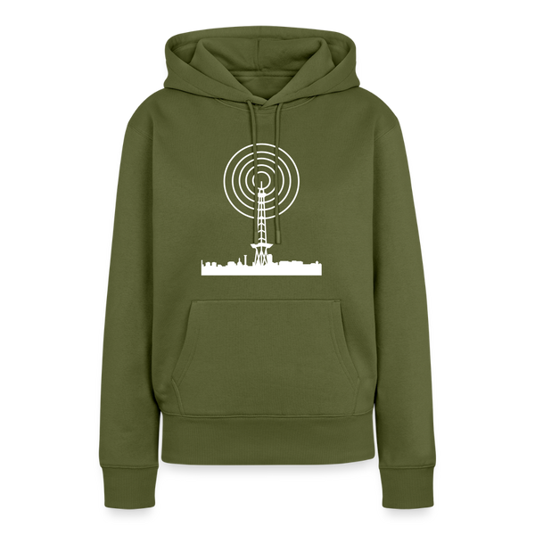 Funkturm im Fokus - Frauen Premium Hoodie - Khaki