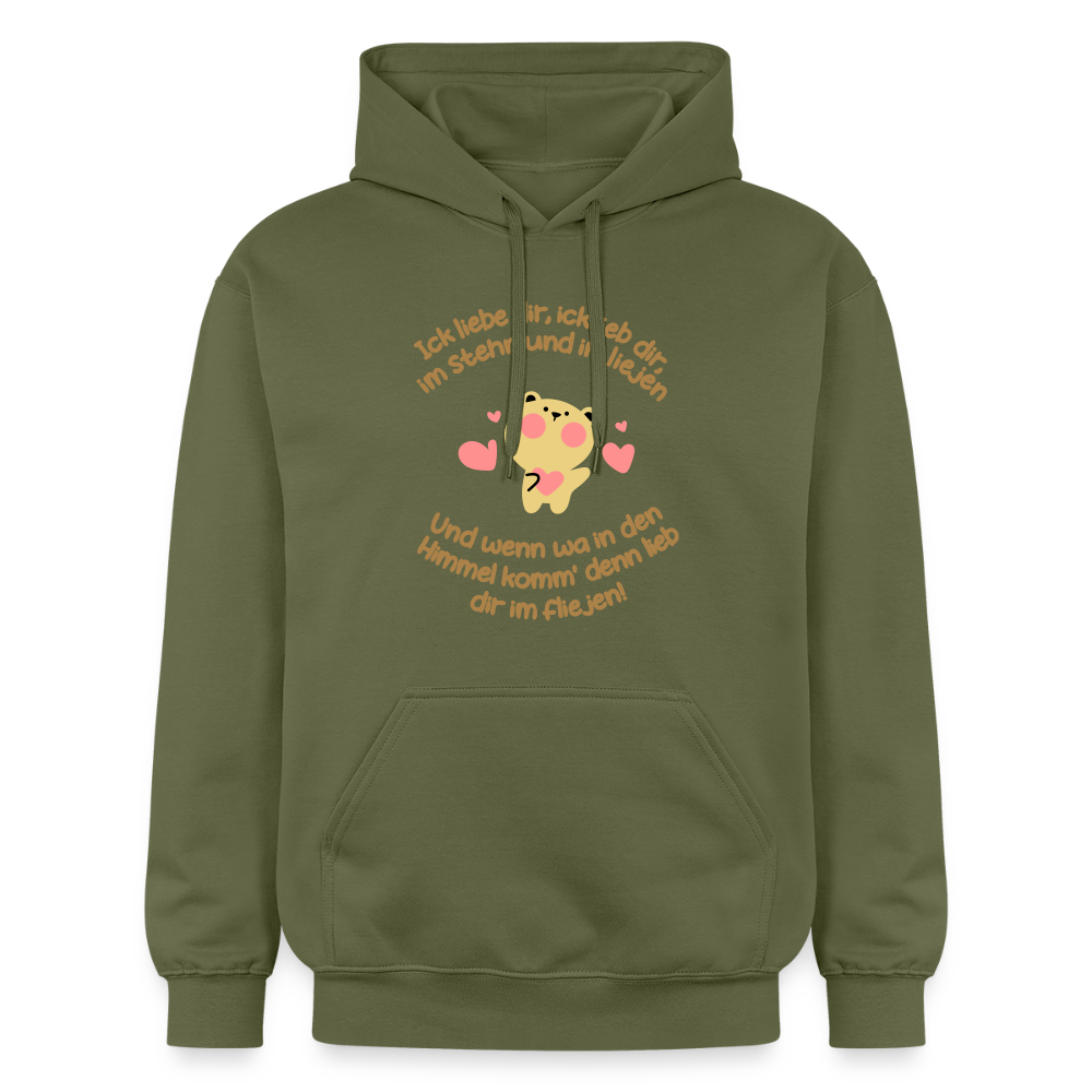 Im Stehn und im Liejen! - Hoodie - Militärgrün