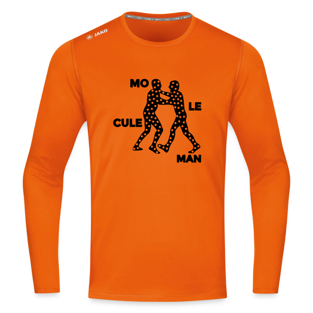 Mo le cule Man - Männer Sport Langamshirt - Neonorange