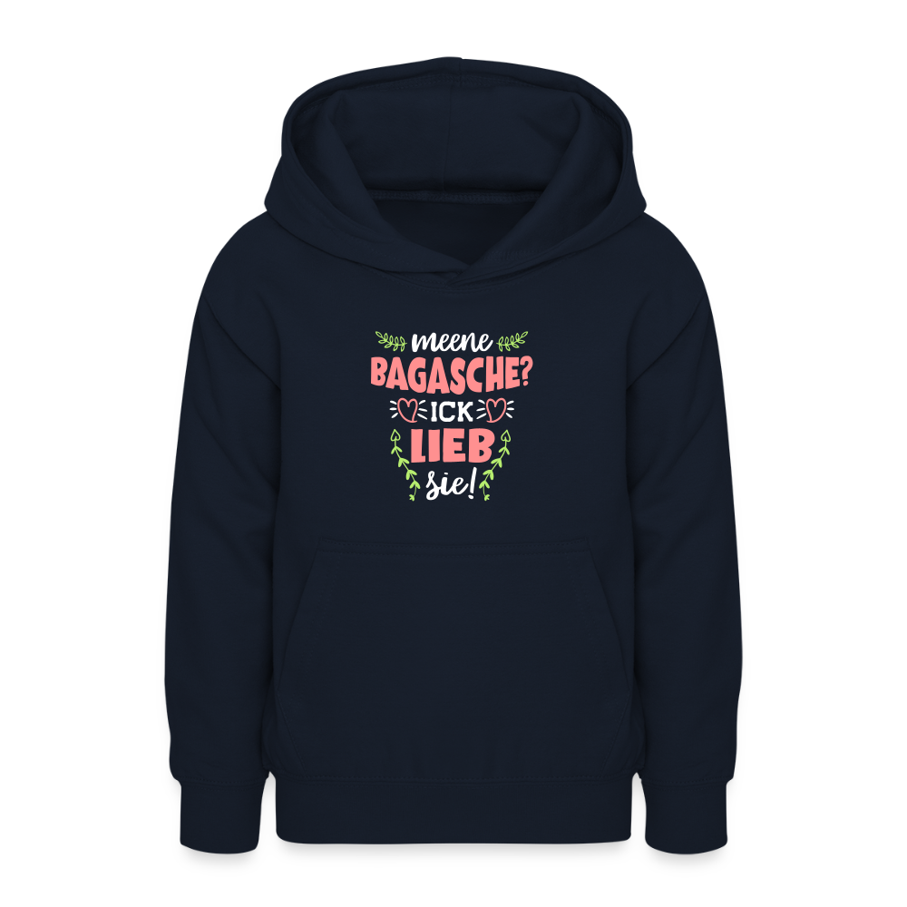 Meene Bagasche Ick Lieb Sie - Teenager Hoodie - Navy