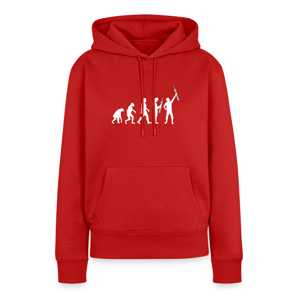Evolution - Frauen Premium Hoodie - Rot