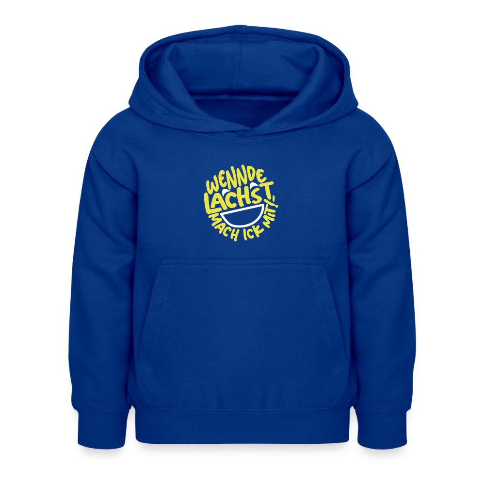 Wennde lachst, mach ick mit! - Kinder Hoodie - Royalblau