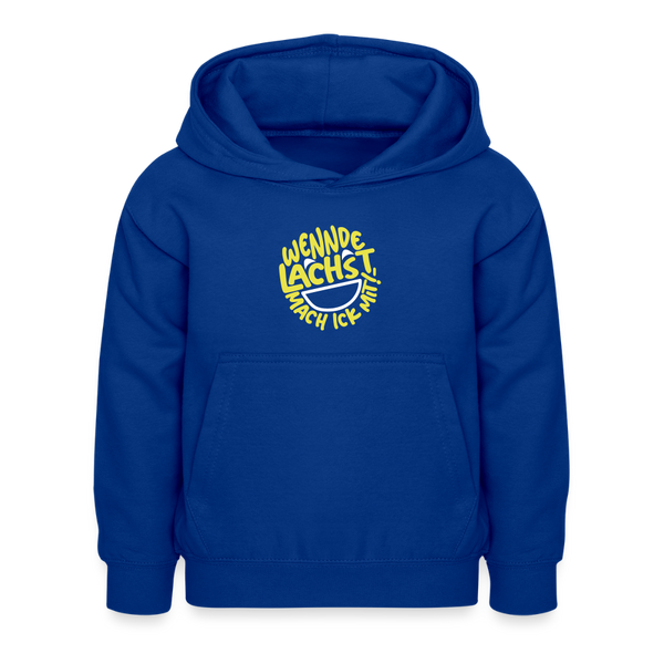 Wennde lachst, mach ick mit! - Kinder Hoodie - Royalblau