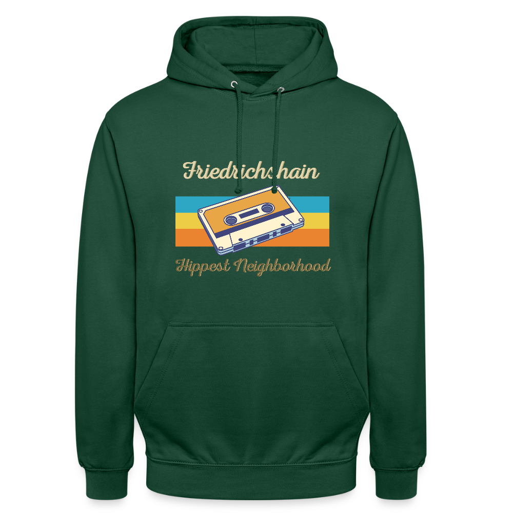 Friedrichshain Hippest Neighborhood - Unisex Hoodie - Flaschengrün