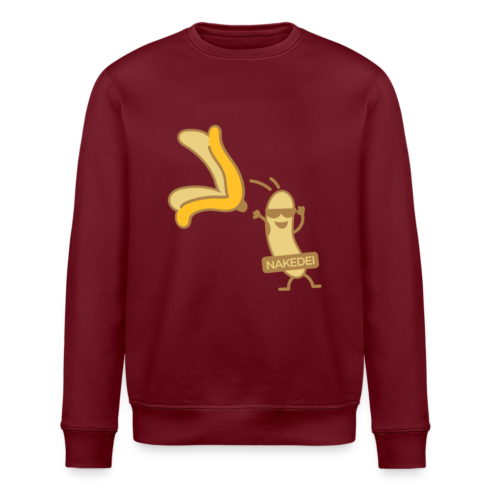 Nakedei - Unisex Bio Sweatshirt - Burgunderrot