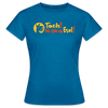 Tach! Ick steh uff Esel! - Frauen Premium T-Shirt - Antikblaues Saphir meliert