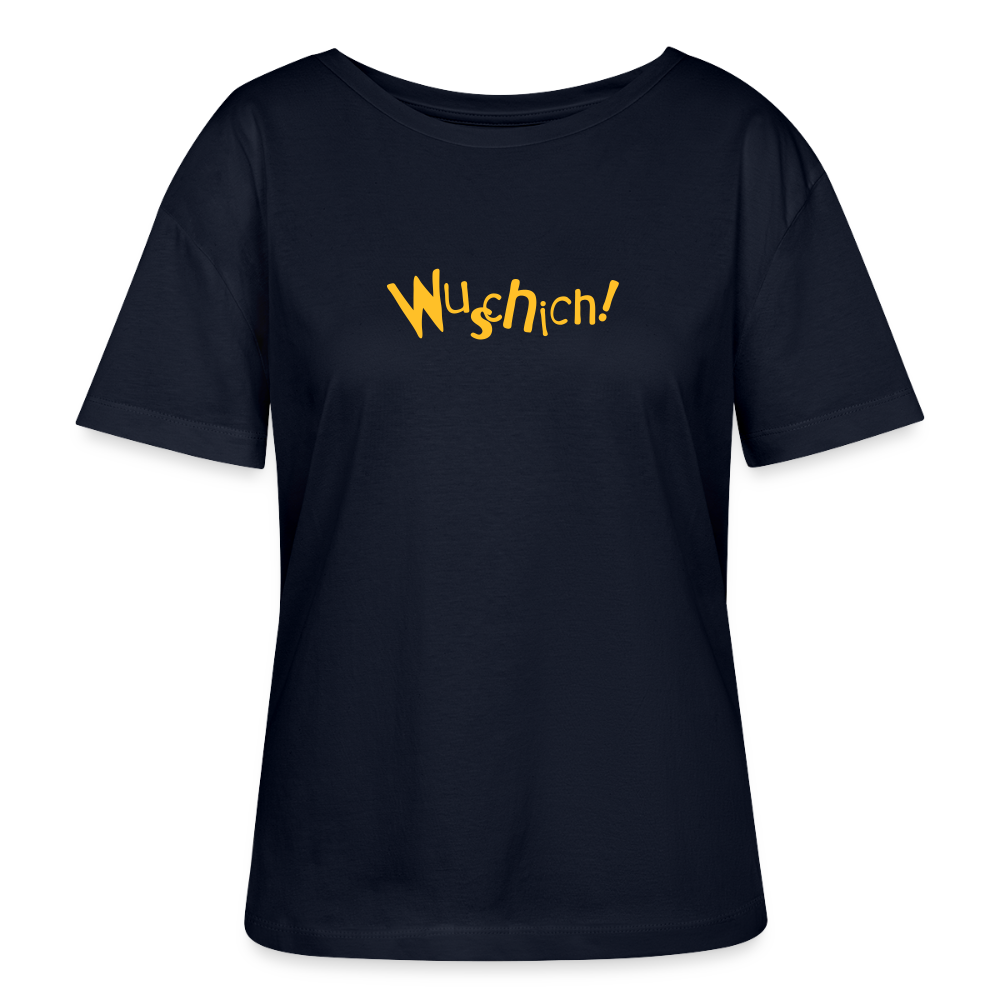 Wuschich! - Relaxed Rundhals Frauen Bio-T-Shirt - Navy