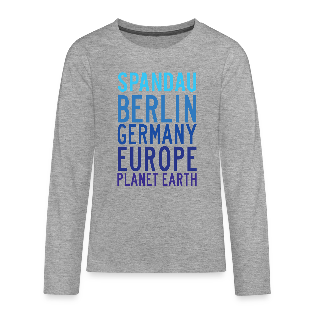 Spandau Planet Earth - Teenager Langarmshirt - Grau meliert