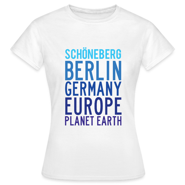 Schöneberg Planet Earth - Frauen Premium T-Shirt - Weiß