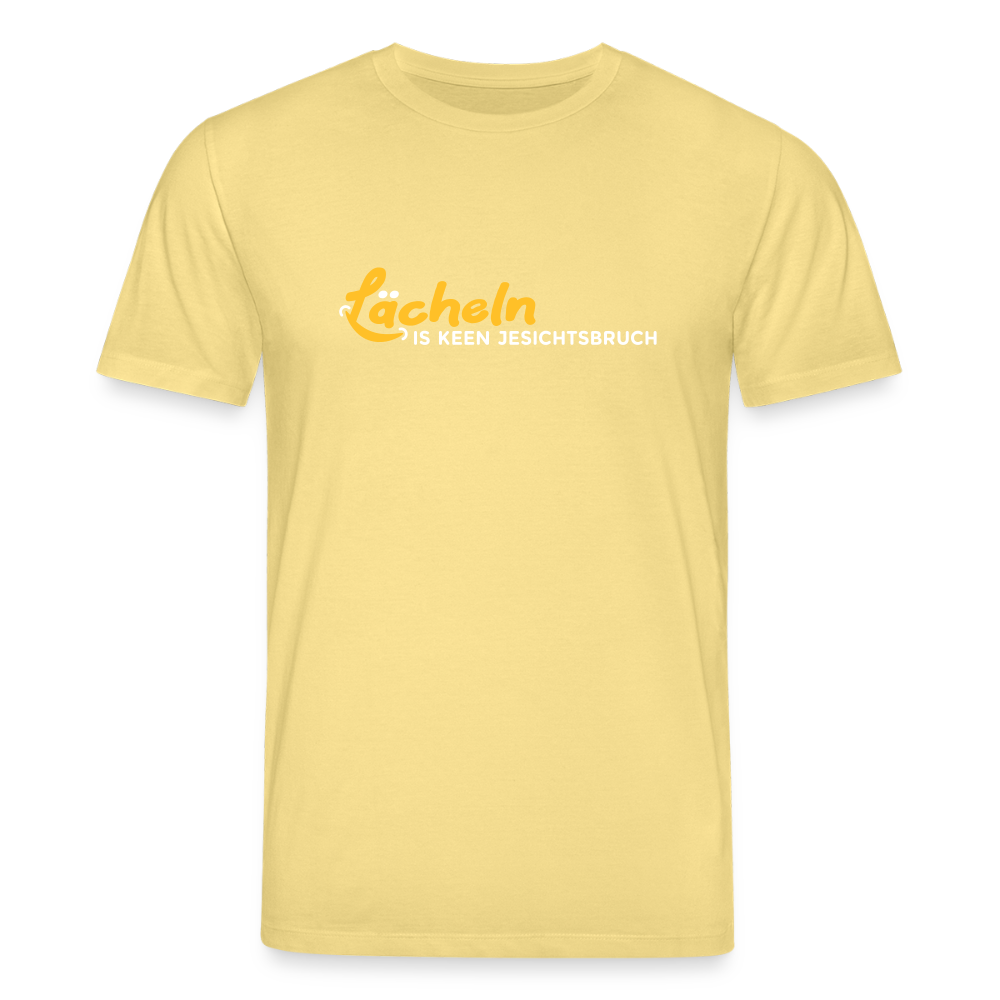 Lächeln is keen Jesichtsbruch - Unisex Bio T-Shirt - Gelb Viva 