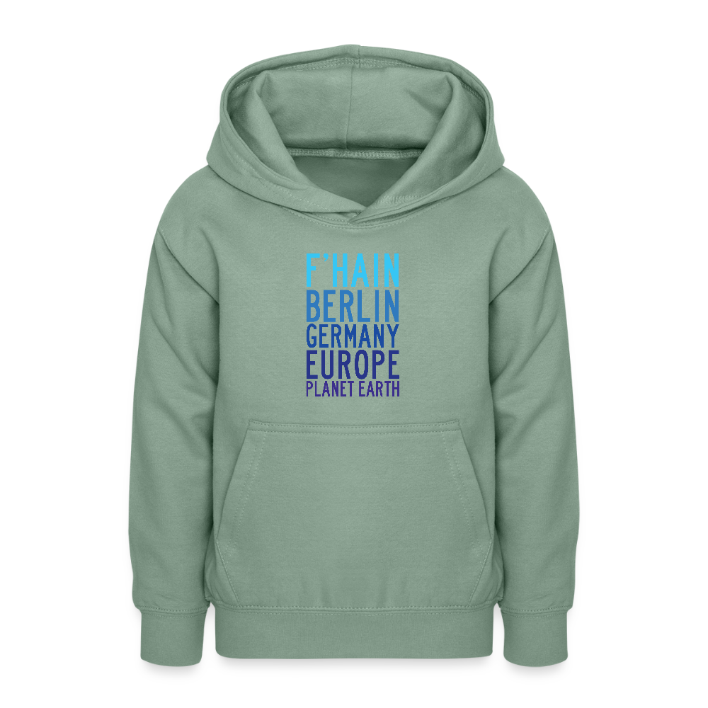 F'hain - Planet Earth - Teenager Hoodie - Graugrün