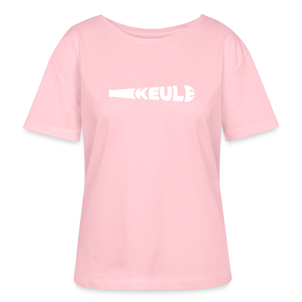 Keule - Relaxed Rundhals Frauen Bio-T-Shirt - Hellrosa