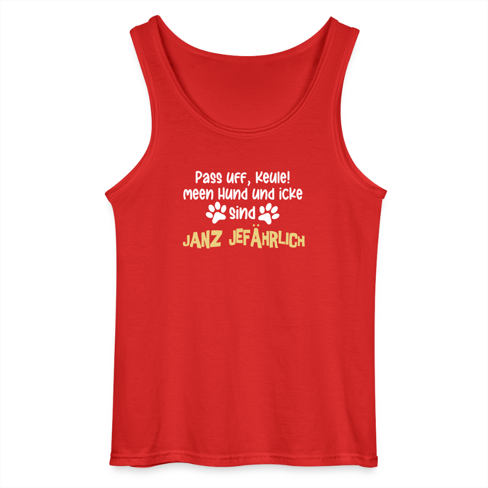 Janz Jefährlich - Männer Tank Top - Rot