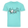 Fahrradtour Berlin - Unisex Bio T-Shirt - Poolblau